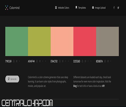 سایت پالت رنگی colormind