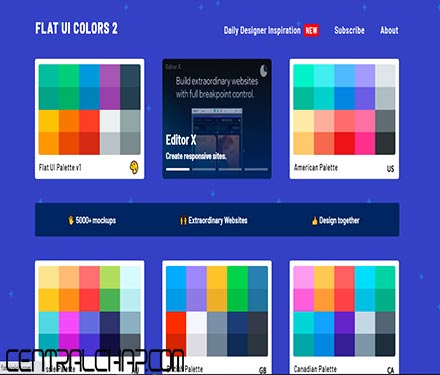 سایت پالت رنگی آنلاین flatuicolors