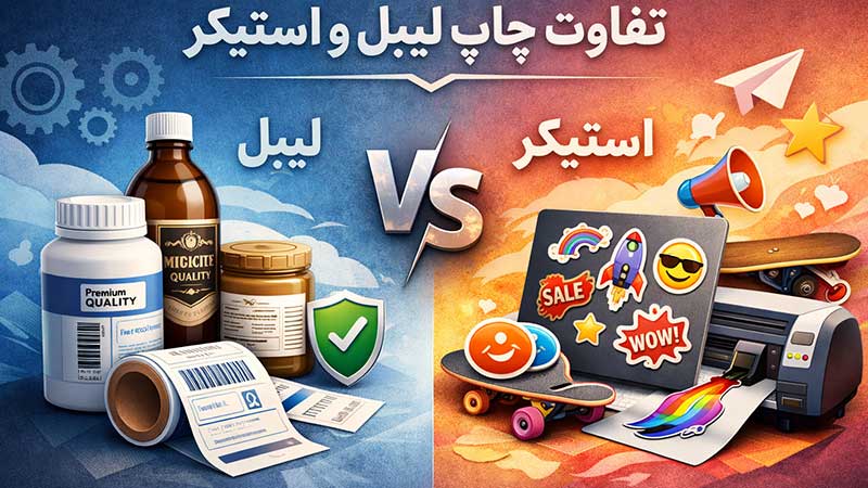 تفاوت چاپ لیبل و استیکر