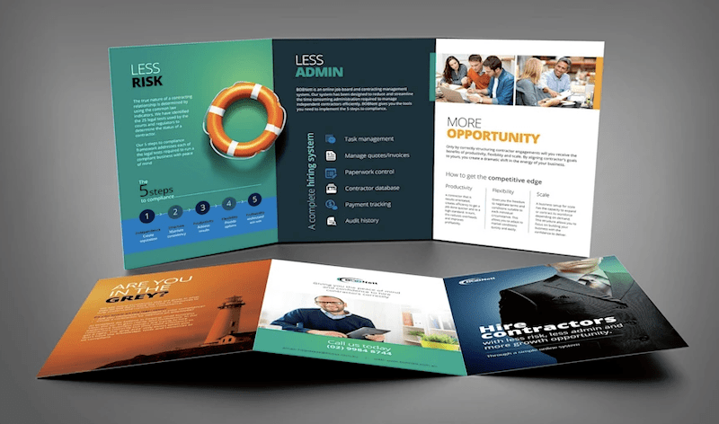 سایز انواع بروشور برای چاپ | راهنمای انتخاب بهترین ابعاد